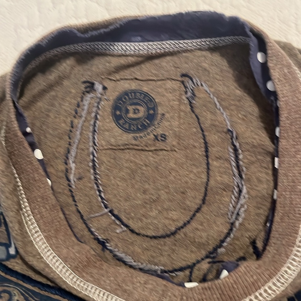 Double d ranchwear long sleeve brown tee - Picture 7 of 9